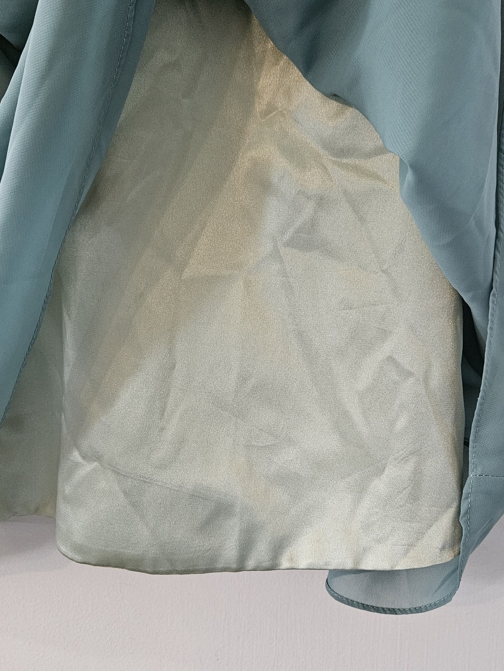 Strapless Ruched Chiffon Cocktail Dress in Sage Green - Picture 4 of 6